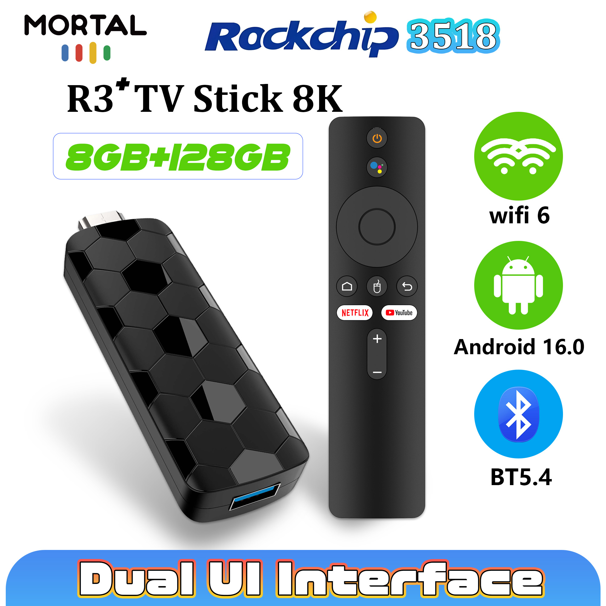 Home Cinema Tv - Mortal R3+ TV 스틱 안드로이드 16