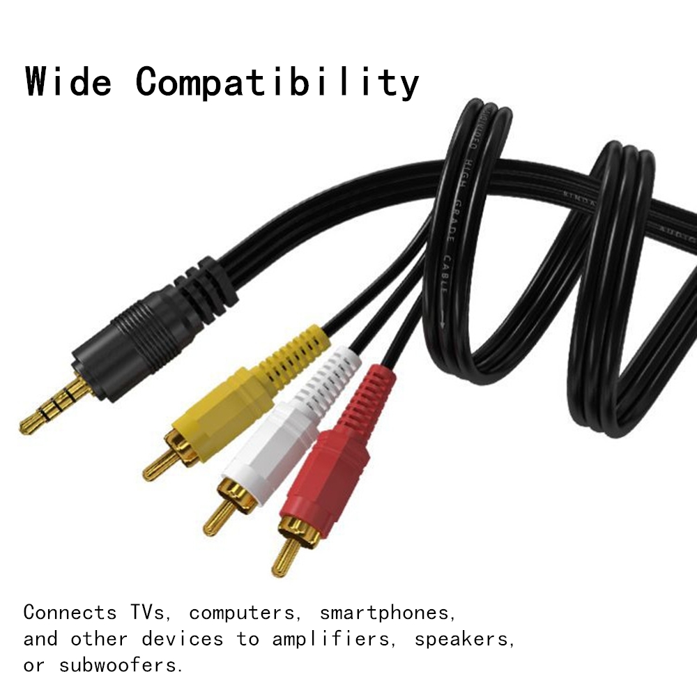 Home Cinema Tv - 3.5mm ~ 3 RCA 오디오 비디오