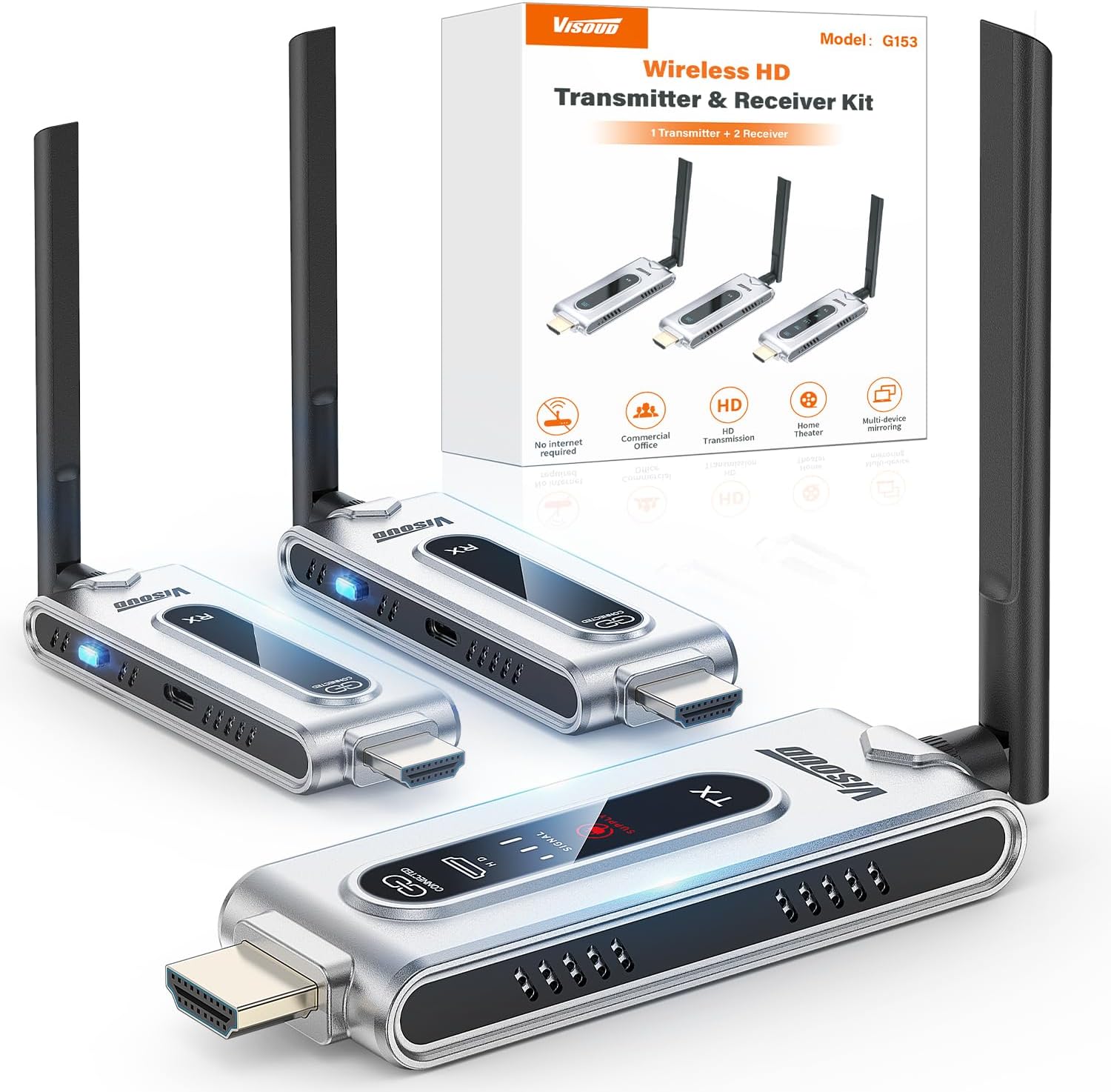 무선 HDMI 송신기 및 LCD 디스플레이가 있는 수신 - Home Cinema Wireless 리뷰 및 가격