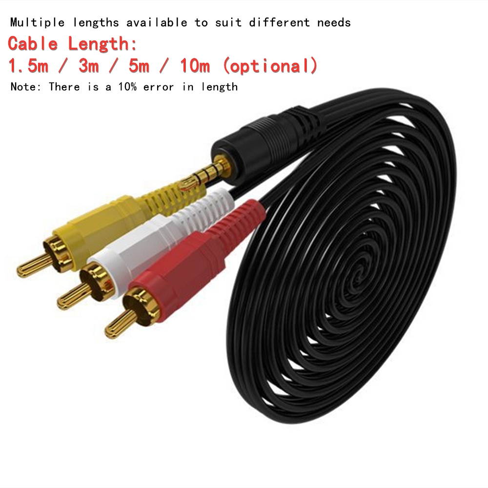3.5mm ~ 3 RCA 오디오 비디오 케이블 TV 증 - Home Cinema Tv 리뷰 및 가격