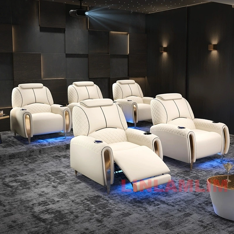 고급 전기 안락의자 극장 좌석 소파 - LED 조명,  - Home Cinema Chairs 리뷰 및 가격