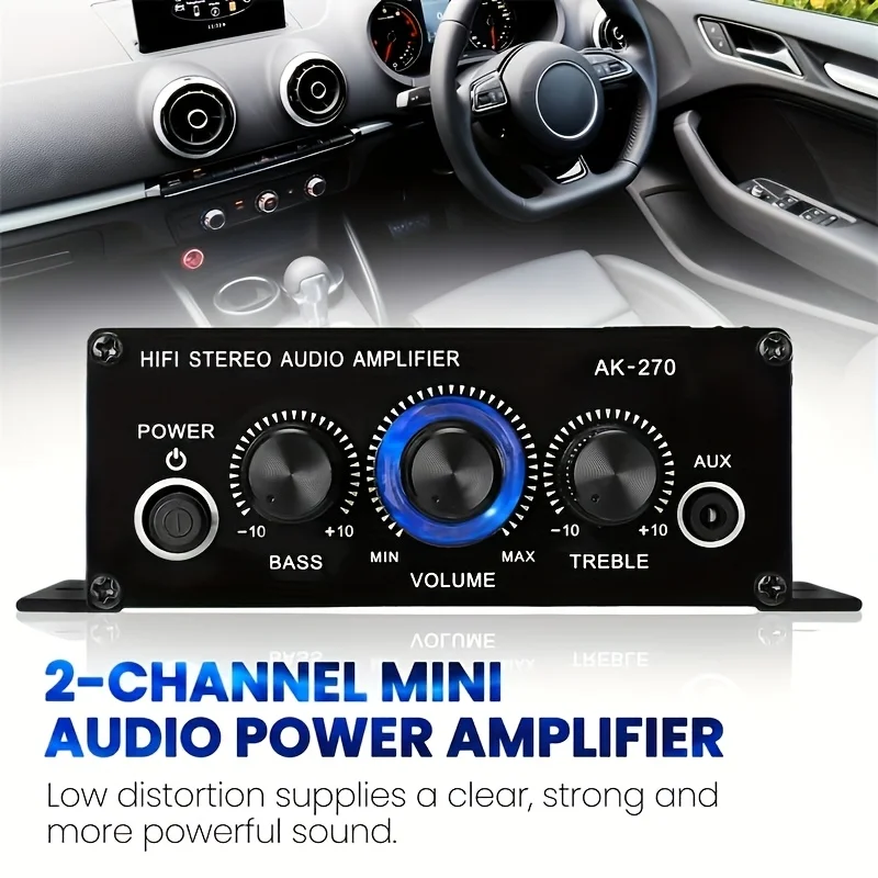 AK-270 400W 미니 파워 앰프 12V/24V 2 - Audio Home Cinema 리뷰 및 가격